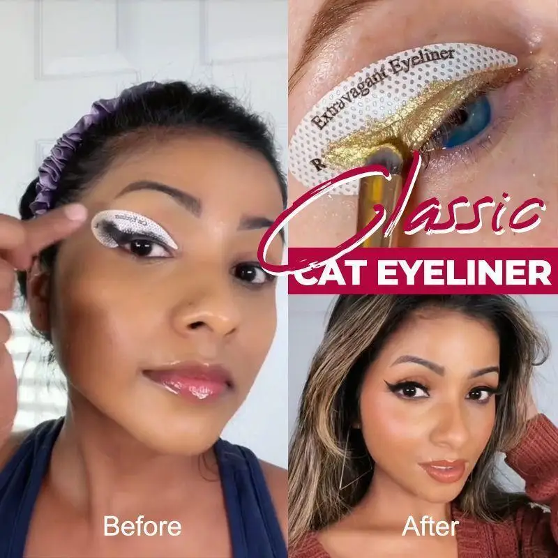 Quick Eyeliner Eyeshadow Stencils Eyeliner Stickers Eye Makeup Eyeshadow Makeup Stencil Stickers 4 Pieces Dropshipping 3