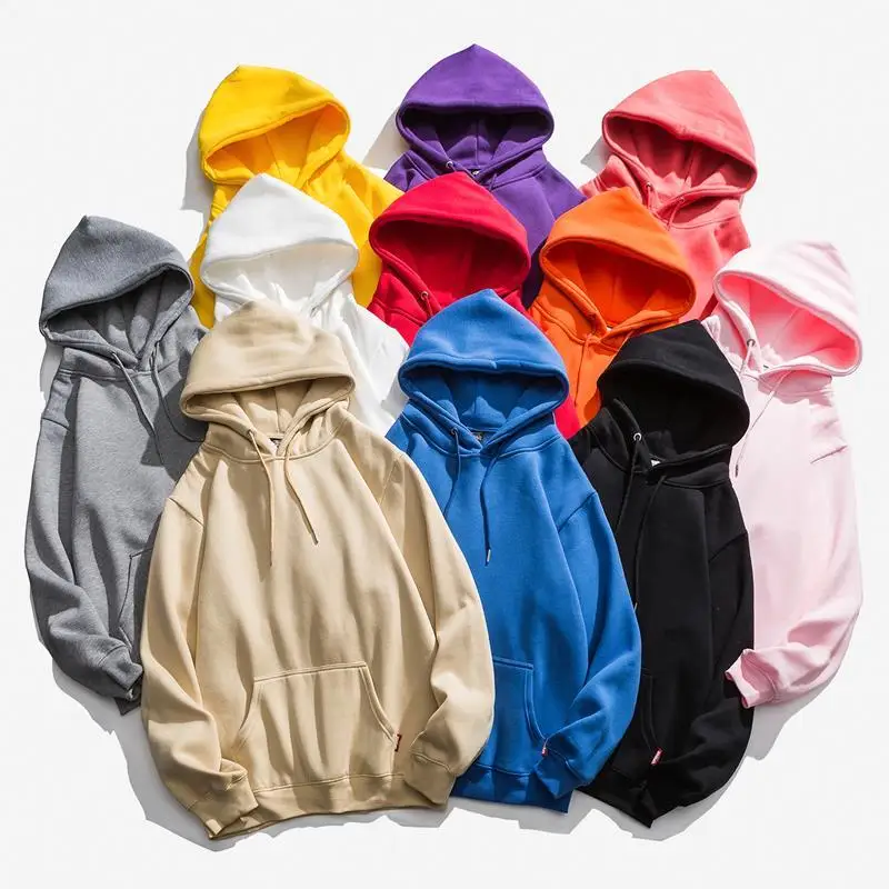 

Autumn Winter Men's Hoodies Fashion Streetwear Hooded Sweatshirt Men Casual Harajuku Men Clothing Solid Color Hoodies Men M-8XL