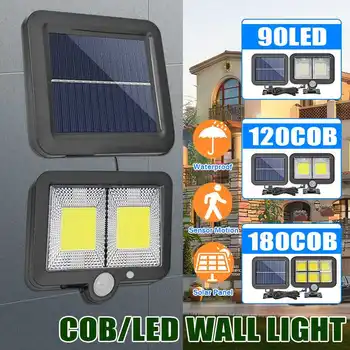 

PIR Motion Sensor Wall Light 98 108 120 Leds Sunlight Control Solar Energy Street light Yard Path Home Garden Solar Power Lamp