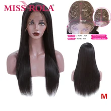 

Miss Rola Brazilian 4x4 Lace Closure Wigs Orange 99J BurgundyStraight Hair Wig 100% Human Hair Wigs Remy Pre Plucked Wigs