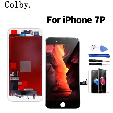 Fast delivery ecran For iPhone plus lcd Display Screen Replacement Digitizer Assembly Glass Protector Tool Black White Spot