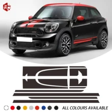 Car Hood Bonnet Engine Cover Rear Trunk Side Stripes Sticker Body Kit Decal For MINI Cooper S Paceman R61 JCW Accessories