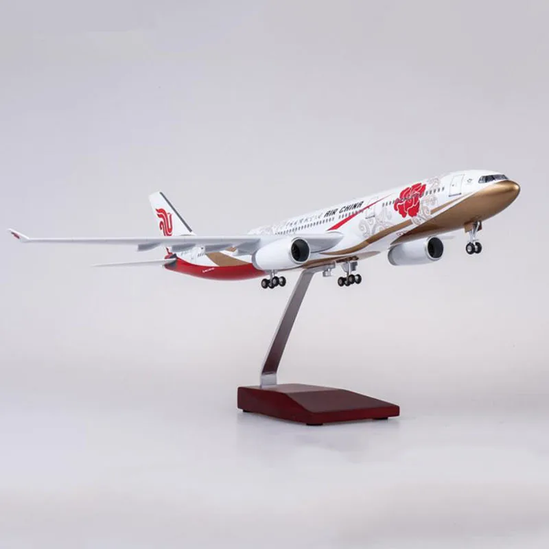 Коллекция 1:135 Airbus A330 Air China Airlines 47 см модель самолета из смолы с колесами и светильник для детей и взрослых
