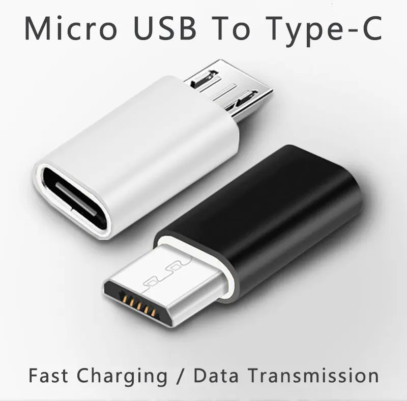 Мини OTG Micro USB-Type C адаптер для зарядки телефона передачи данных 2 в 1 конвертер Android Мобильный Micro USB разветвитель