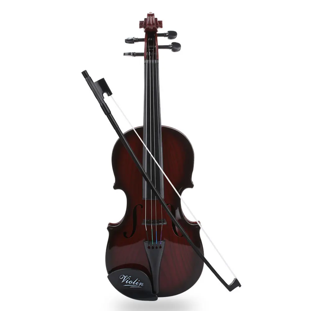 Children'S Violin Durable Practical 48CM Brown ABS Toys Early Education Children Kids Violin Playing Student
