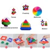 Kids Coloful Pyramid Diamond Stacking Blocks Toys Set Creative 3D Building Blocks Stacking Game Montessori Toy Gift For Children 2
