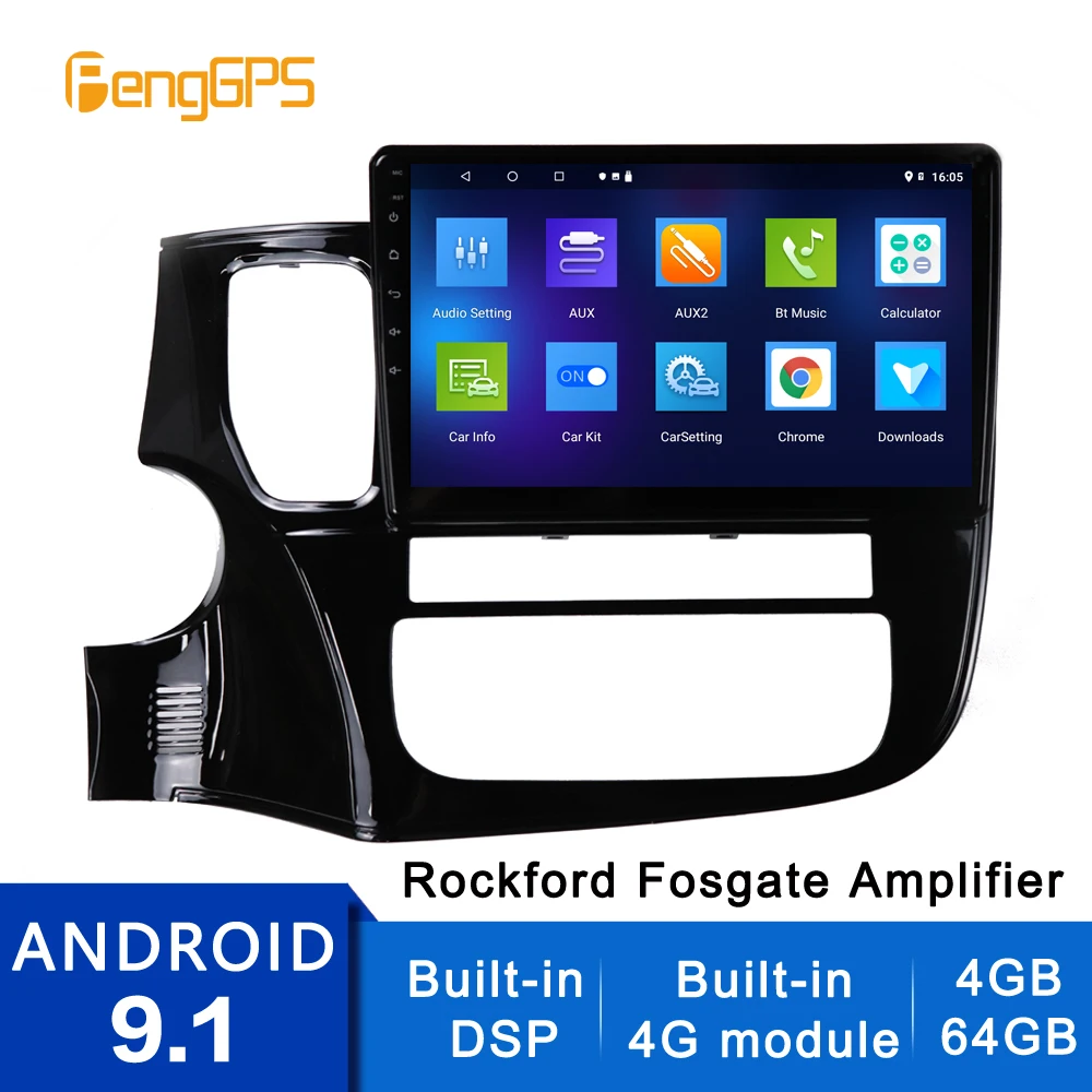 64G 8 Core Android 9 1 автомобильное радио для Mitsubishi Outlander 2014 2019 gps навигация dvd плеер