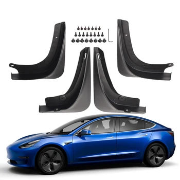 

Car Mud Flaps Splash Guard Fender Mudguard for Tesla Model 3 2016-2019