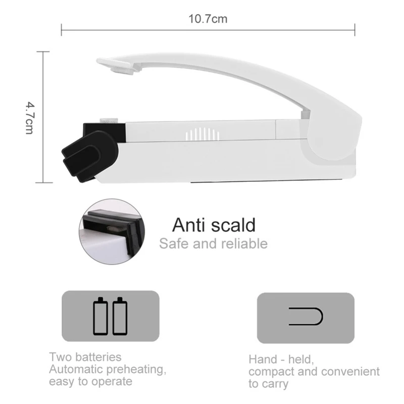 Мини Портативный Зажим для сумки ручной электрический аппарат для запечатывания тепла импульсный герметизирующее уплотнение зажим для полиэтиленовых пакетов домашний кухонный инструмент