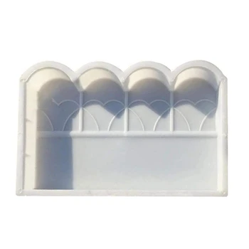 

HOT-Garden Fence Mold, Fence Concrete Mold, Brick Cement Mould Garden Path Plastic DIY Tool Courtyard Garden Fence Mold