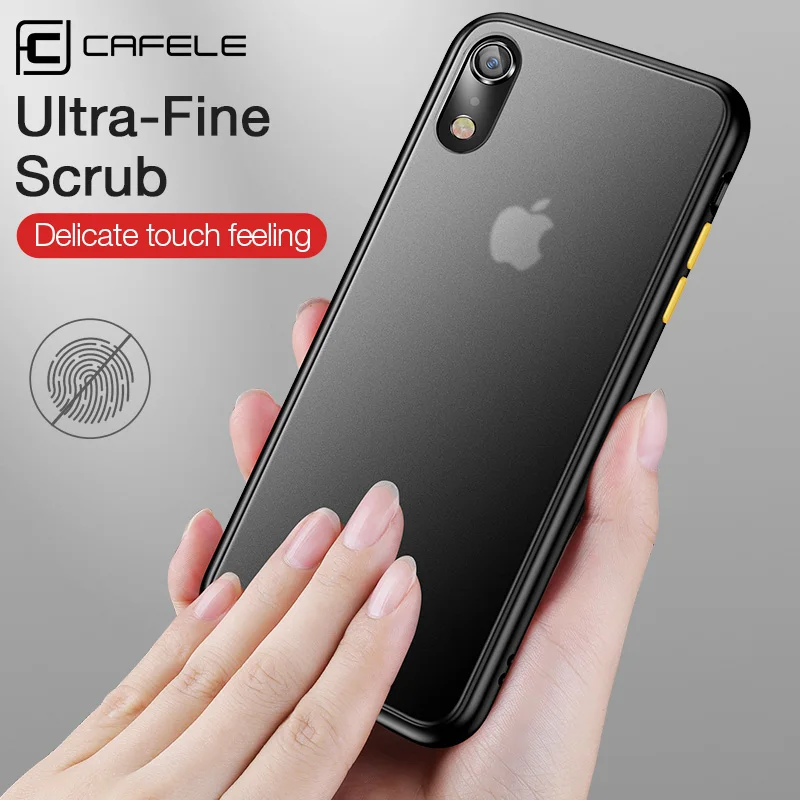 CAFELE Новейший цветной чехол для iphone Xr силиконовый+ PC полупрозрачный чехол для iphone Xr