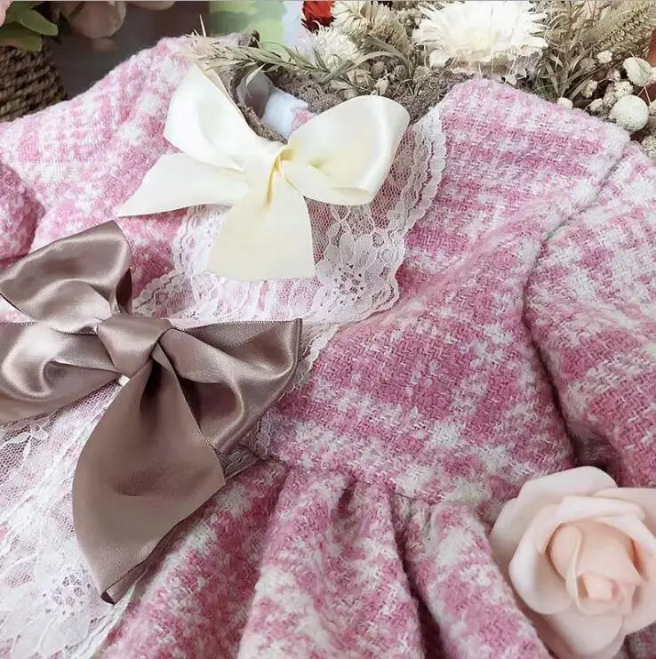 11.3th/праздничное платье для маленьких девочек платье для девочек хорошего качества г., осенне-зимнее корейское детское платье принцессы с бантом, платье на рост от 80 до 130 см