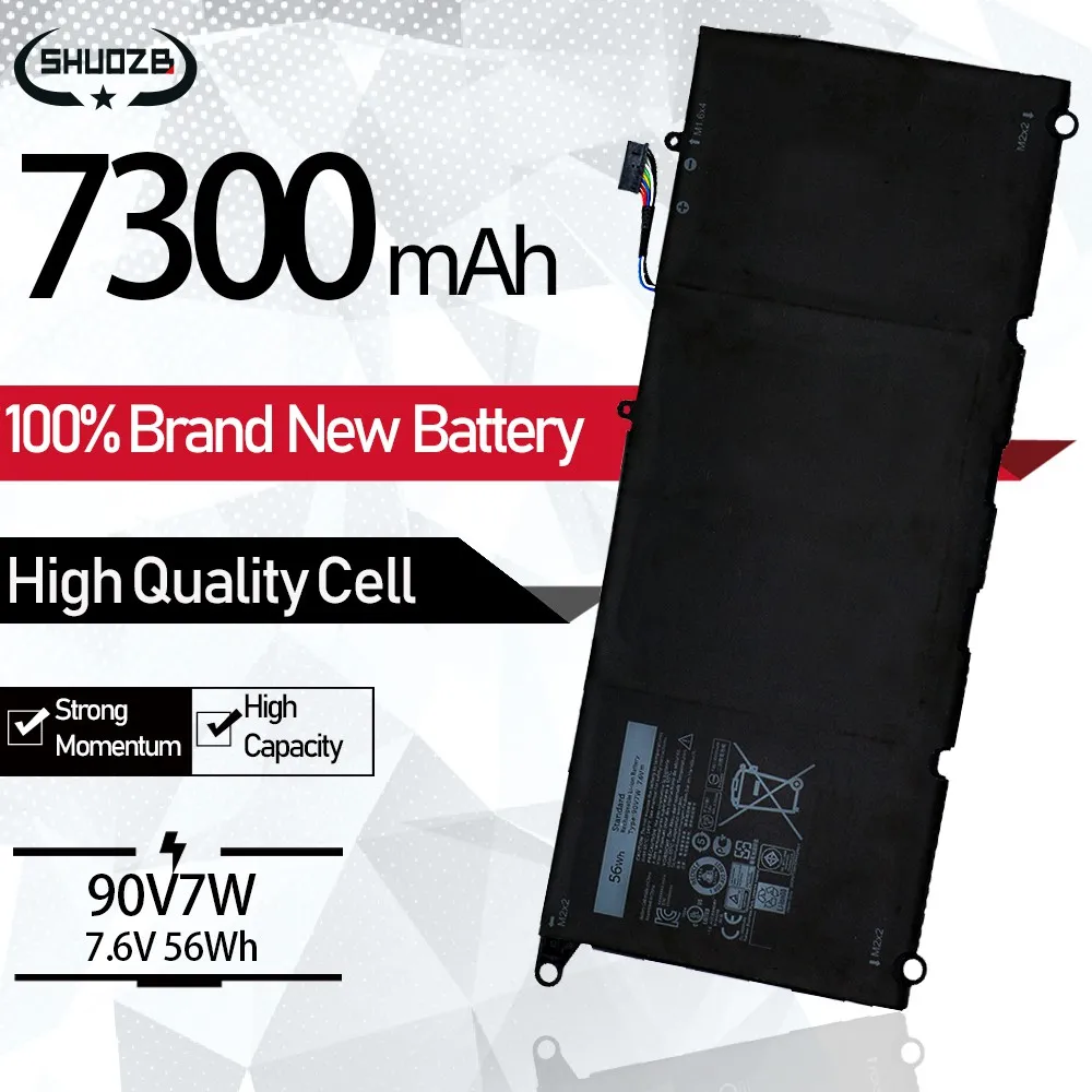 90V7W Laptop Battery For Dell XPS 13 9343 9360 XPS13 9350 13D 9343 P54G