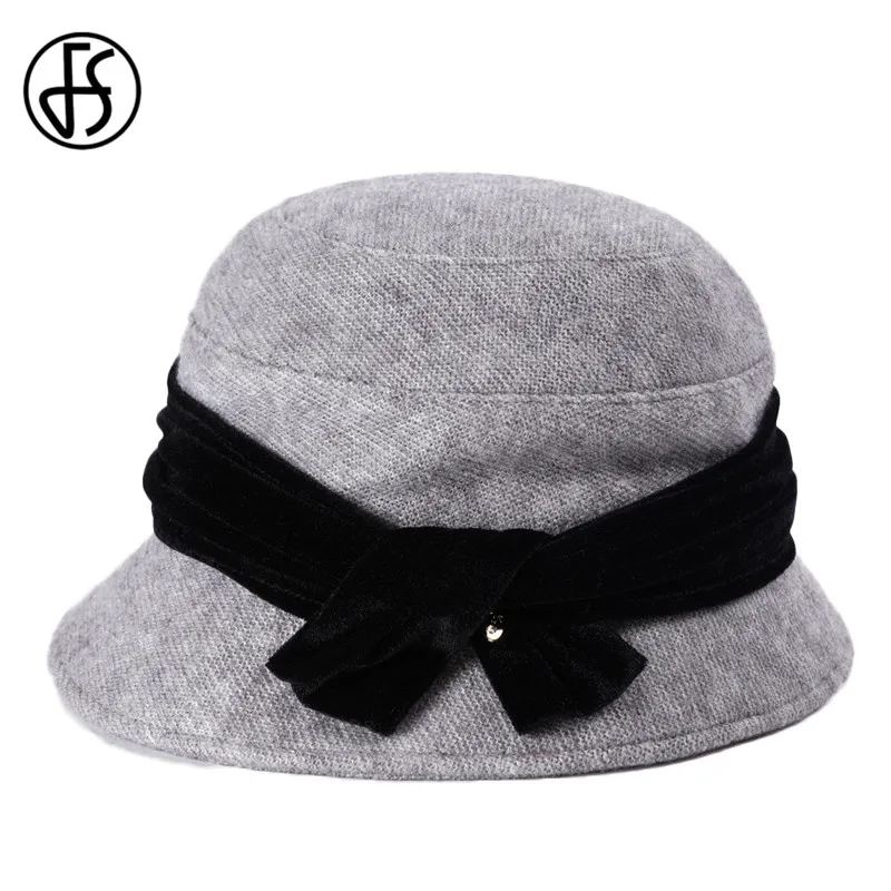 Женская шерстяная Панама FS винтажная теплая фетровая шляпа с широкими полями