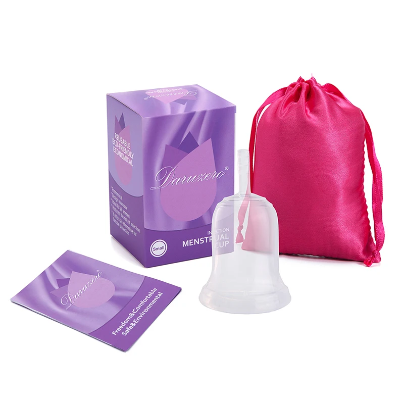 1Pack-Bag-box-White Жидкая силиконовая менструальная чашка Женская гигиена менструальная чашка эластичная менструальная чашка Менструальный коллектор женский менструальный период - Цвет: 1Pack-Bag-box-White