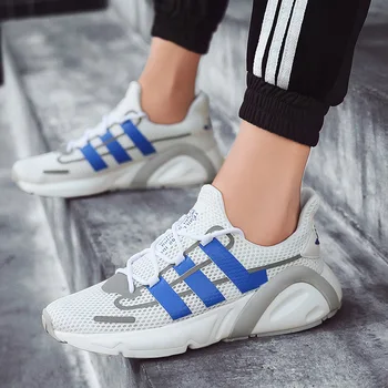 

breathable running shoes men lightweight man casual shoes lace up soft male sport training shoes luminous tennis homme