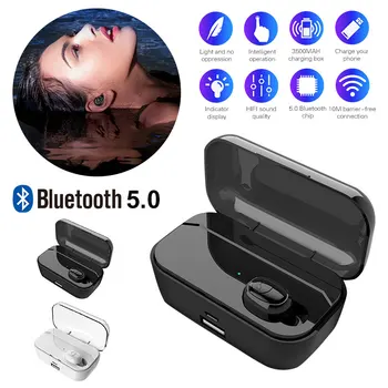 

G6S wireless bluetooth earphone 5.0 tws single ear headset can be used as mobile phone holder and power bank