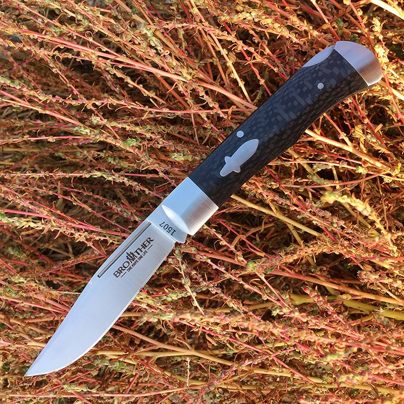

[Brother 1507] 60HRC Pocket knife modern tradtional folding knives VG10 steel Carbon fiber folder Tactical EDC tool collection