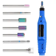 

50% Hot Sale 7Pcs Tungsten Steel Ceramics Remove Gel Polish Manicure Pedicure Nail Drill Bits