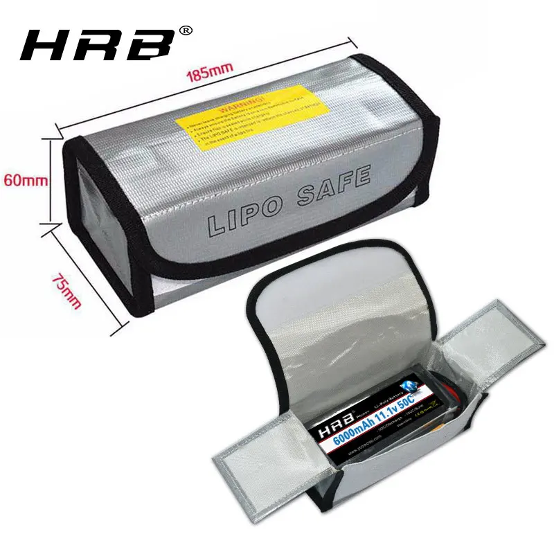 HRB огнеупорная сумка 185x75x60 мм Rc LiPo батарея портативная Взрывозащищенная