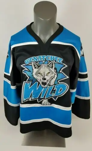Wenatchee дикая хоккейная команда BCHL волк Ретро Возврат назад мужская Майка Вышивка