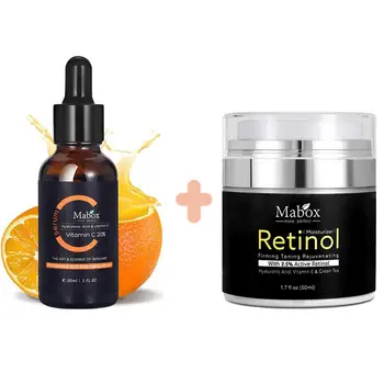 

MABOX 2.5% Retinol Whitening Face Cream + Vitamin C aging Moisturizer Whitening Serum Face Cream Anti Q7N9