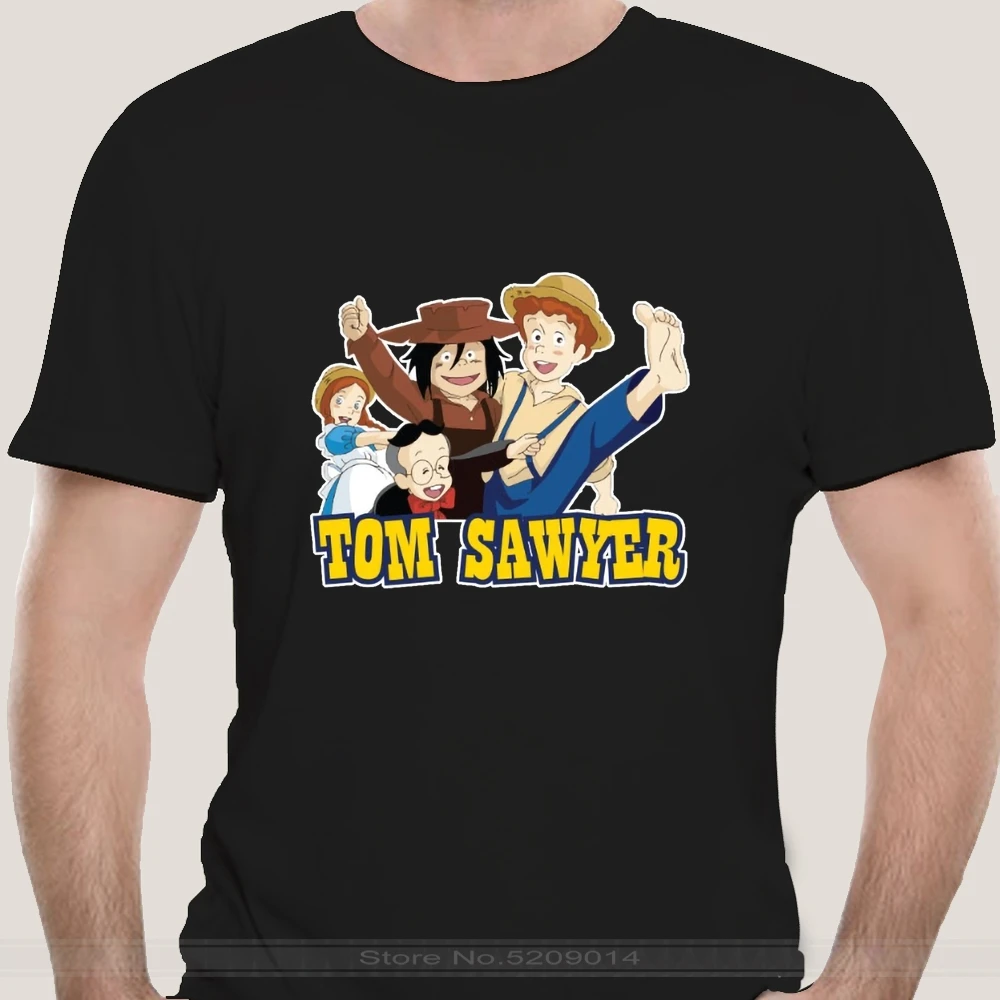 Camiseta de algodón para hombre, camiseta a la moda, camiseta de talla europea para hombre, camisetas blancas Tom Sayer
