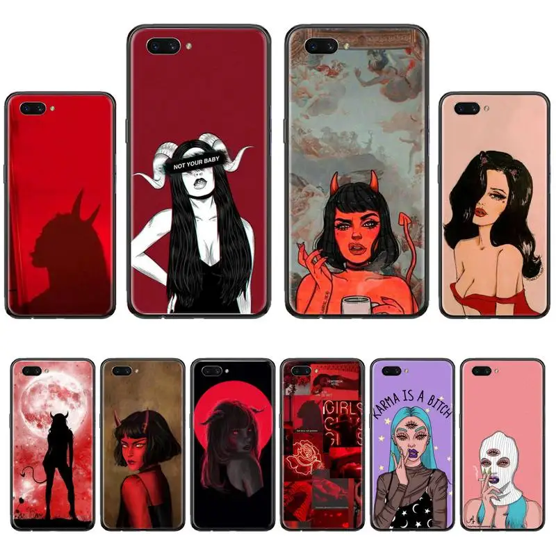 

Aesthetic Devil Woman Bad girl Phone Case For OPPO A ax 3 5 3 37 57 59 37 73 75 83 71 2018 11 1k s PRO