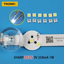 TKDMR 30 шт. высокомощный светодиодный Светодиодный подсветка 2 Вт 3535 3 в 6 в холодный белый 135LM ТВ Приложение