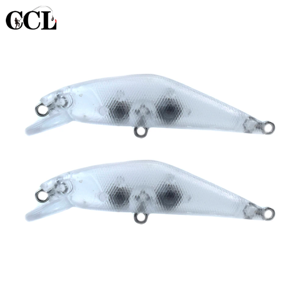 

CCLTBA 10pcs/lot Small Minnow Unpainted Hard Baits 5.5cm 3g Artificial Wobblers Blanks Fishing Lures Tackle