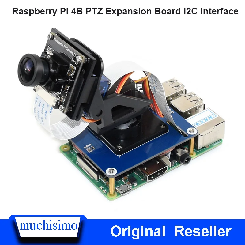 Плата расширения Raspberry Pi 4B PTZ интерфейс I2C две степень свободы PCA9685 для 3B + Zero /