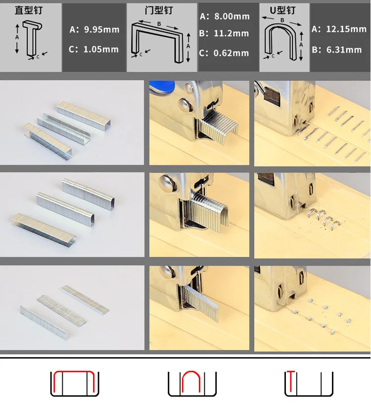 Мультитул пистолет для ногтевого дизайна мебельный степлер для деревянной обивки двери обрамление заклепки пистолет комплект рамка для картин гвоздей инструмент для заклепок