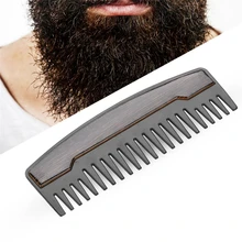 Men's Beard Brush& Comb Boar Bristles Mustache Shaving Brush Care Comb Stainless Steel Facial Hair Brush