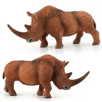 

Simulation Rhino Animal Model Fugurine Kids Toy Crafts Table Decoration Gift