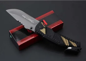 

57HRC All steel+rubber aluminum sheet Handle Folding Knife Outdoor Survival Hunting Camping Tool Pocket Knife Tactical EDC Tool