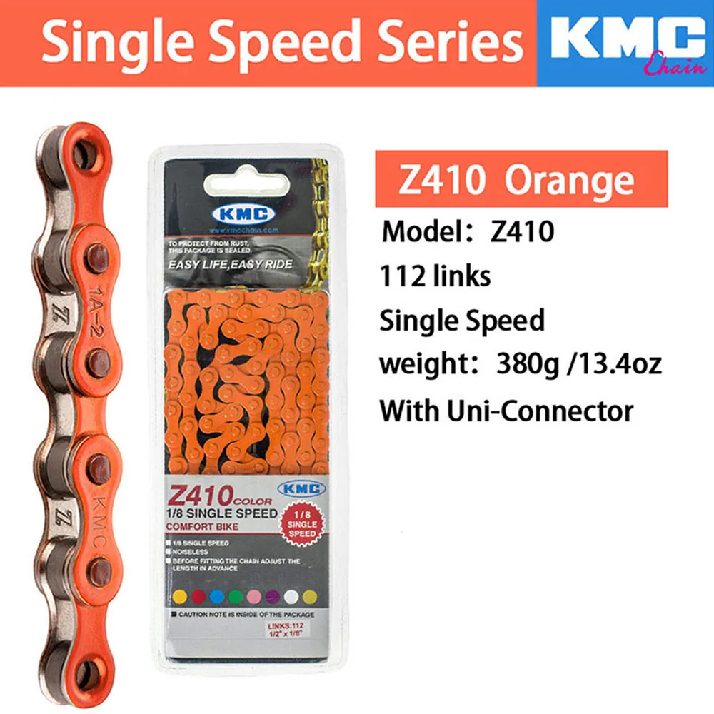 Велосипедная цепь KMC Z410 складная с фиксированным механизмом 1/8 л 390 г|Велосипедная