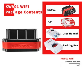 

KONNWEI KW902 ELM327 WIFI ISO Android OBD2 Diagnostic Scanner Car Troubleshooter Trip Computer Code Reader