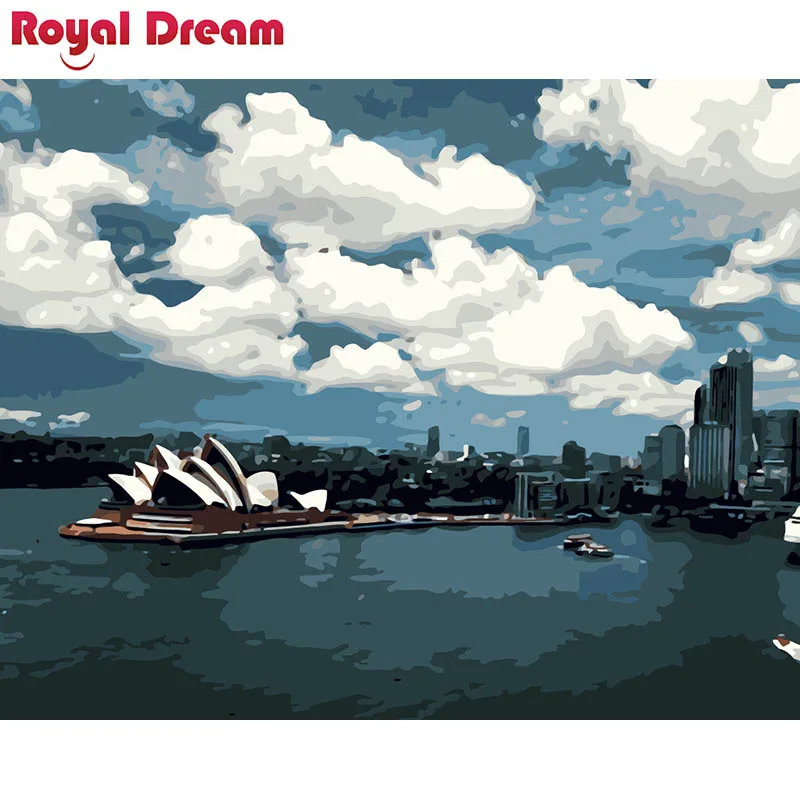 Sky opera DIY Painting By Numbers Canvas Painitng Home Wall Art Picture Coloring For Decor | Дом и сад