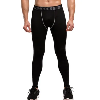 

New Men Sports Training Pants Running Layers Skinny Tights Pants Slim Fit Sporting Joggers Trousers Male Gym Breathable Bottoms