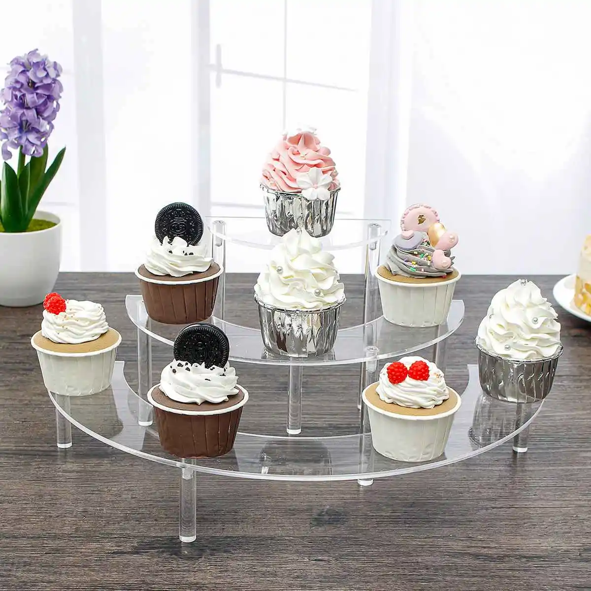 3 Layers Cake Stand Tray Home Wedding Party Cupcake Display Holder