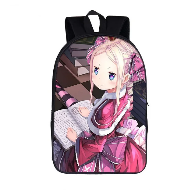 as pictures Zero kara Hajimeru Isekai Seikatsu рюкзак для мальчиков-подростков, сумка для девочек, аниме Emilia Rem, детские школьные сумки, детские рюкзаки - Цвет: as pictures