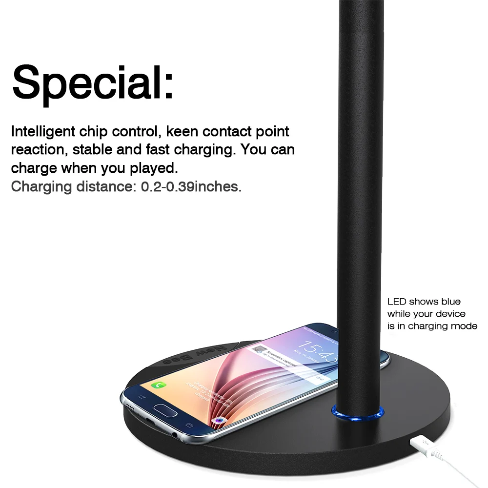 Vococal 2 in 1 Headphone Stand Holder Rack over ear Earphone Bracket Hanger Wireless Charger for Samsung S7 S6 S7 S6 Edge S 7 6