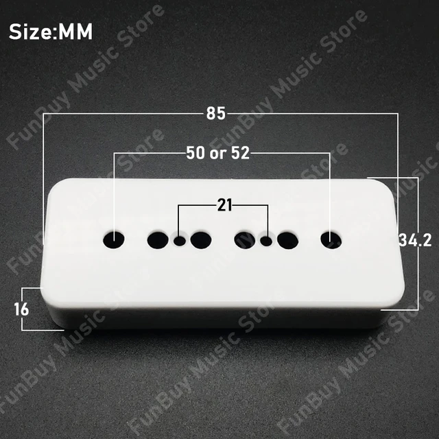 Couvercles De Micro Guitare P90 - Lot De 2, Argent Chromé ABS - Pour Micro Soapbar, Protection Anti-poussière