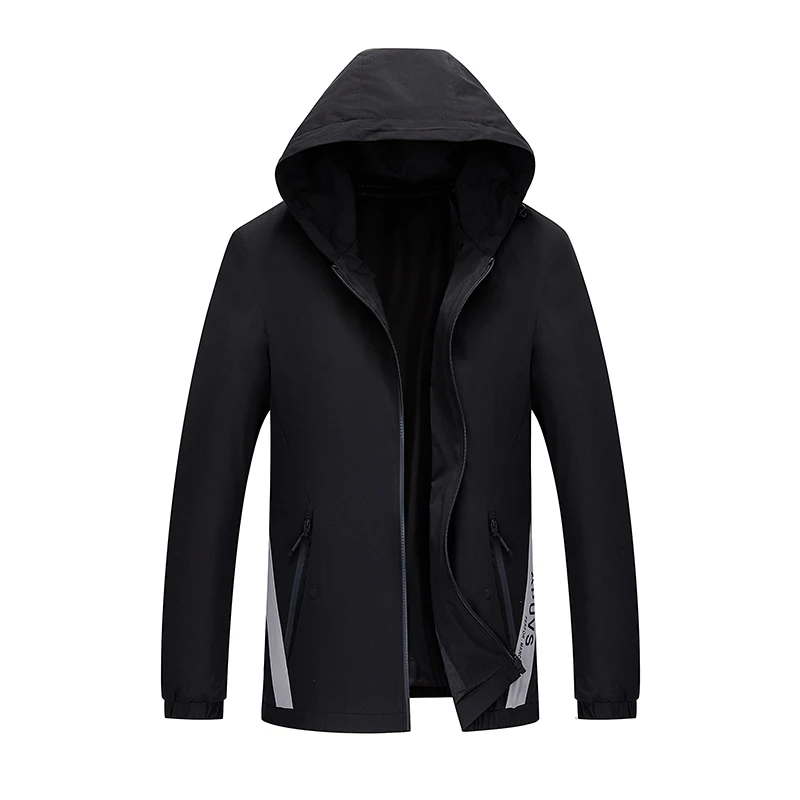 

Autumn new men's business jacket youth fashion loose casual hooded jacket male JG 9046