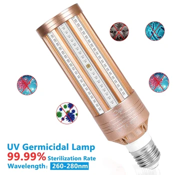 

PHYVAL UVC Germicidal Light Ozone UV Ultraviolet Sterilizing Corn Bulb Lamp E26/E27 Bedroom Living Room Disinfection Light