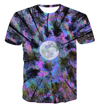 

2020 New 3D Art Landscape Anime Figure T-shirt Men's Printing Casual Summer Handsome Short Sleeve S-6XL