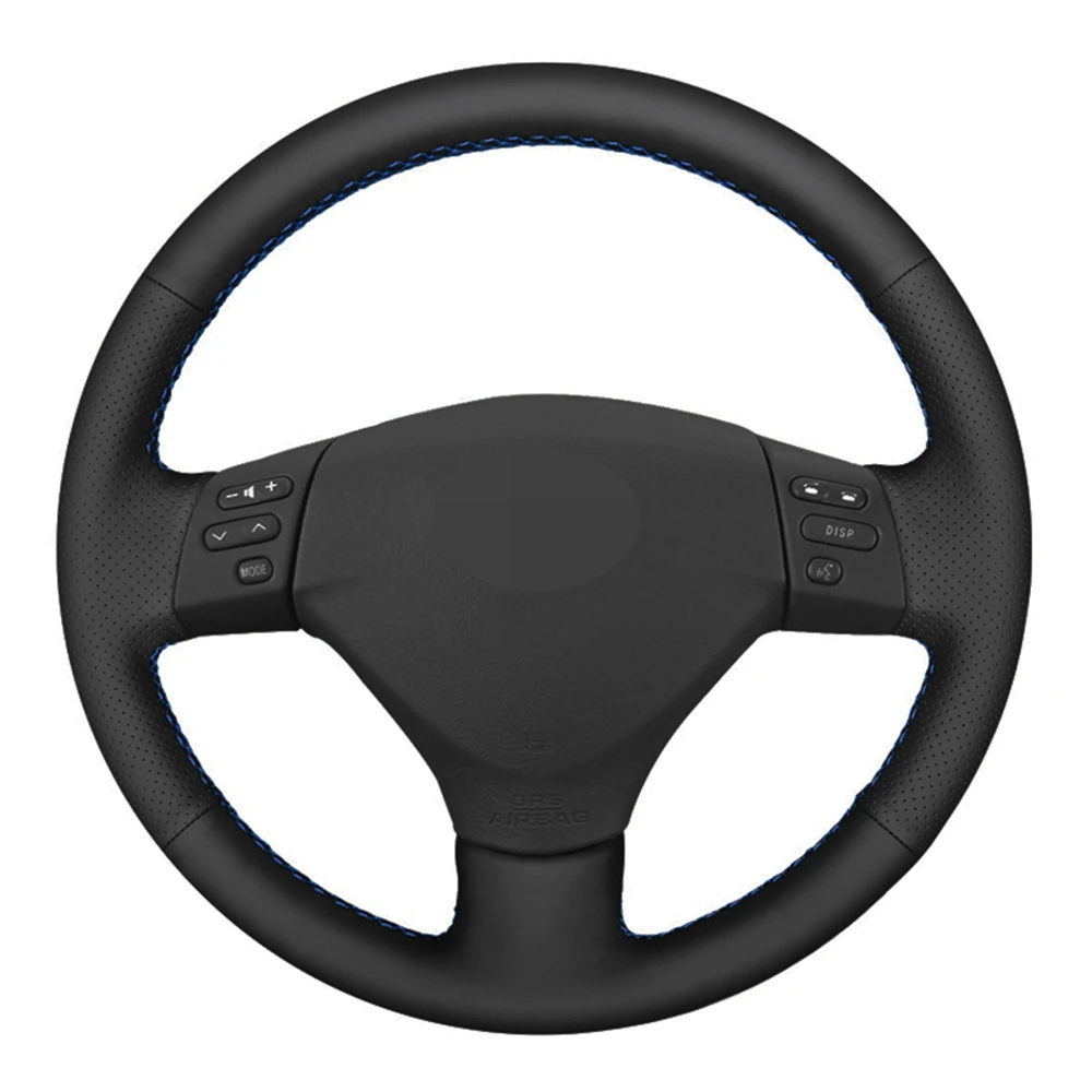 Чехол на руль автомобиля DIY черный из натуральной кожи для Lexus RX330 RX400h RX400 2004-2007 Toyota