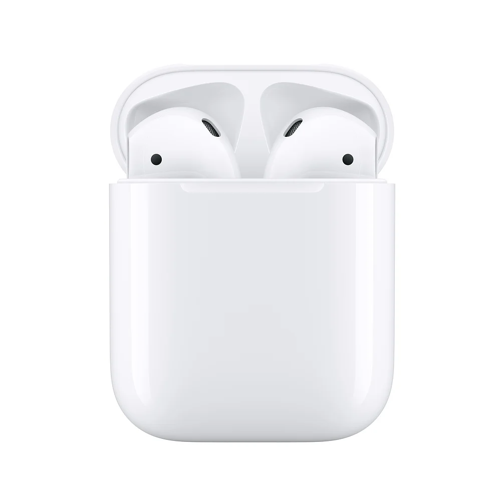 Оригинальные Apple AirPods 2nd с зарядным чехлом беспроводные Bluetooth наушники стерео музыкальные наушники для iPhone 7 8 iPad Mac часы