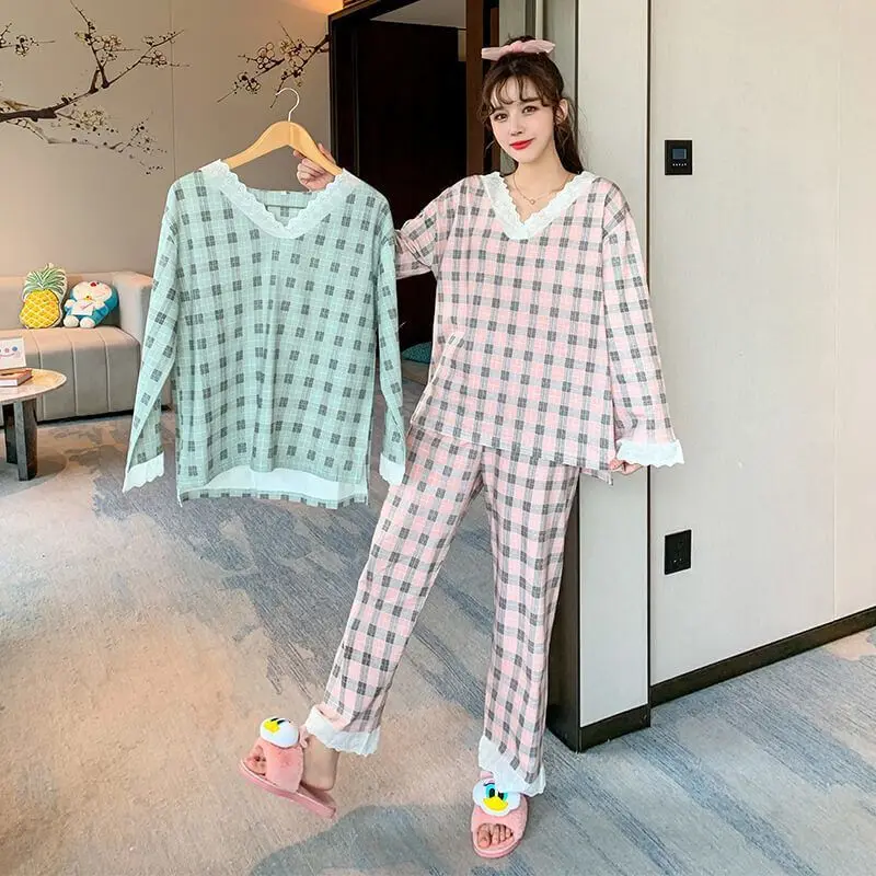

2020 Band Satin Polyester Pajamas for Women's Set pyjamas Button pjs Winter Mujer Pijama Sleepwear Nightwear 2Pcs
