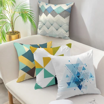 

Colorful Plaid Striped Throw Pillow Covers Sofa Chair Decorative Geometric Camouflage Cushions Cover Red Green Blue Pillowcase